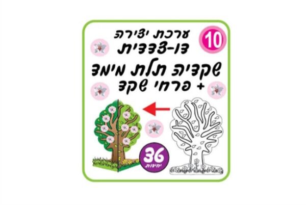 ערכת יצירה דו צדדית שקדיה- 36 יח'