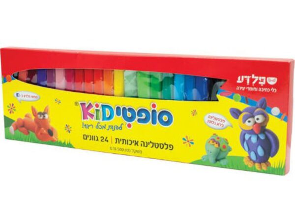 פלסטלינה רכה במיוחד- 24 אצבעות,500 גרם