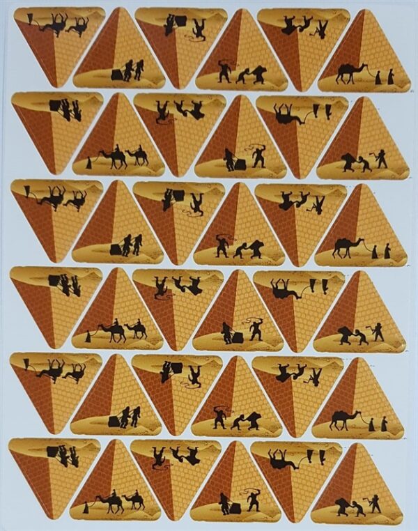 מדבקות פסח פרמידות, 10 דף