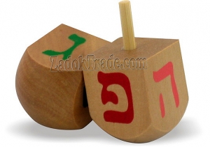 סביבון עץ ענק טבעי 5.4X2.9 ס"מ