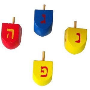 סביבון עץ צבעוני