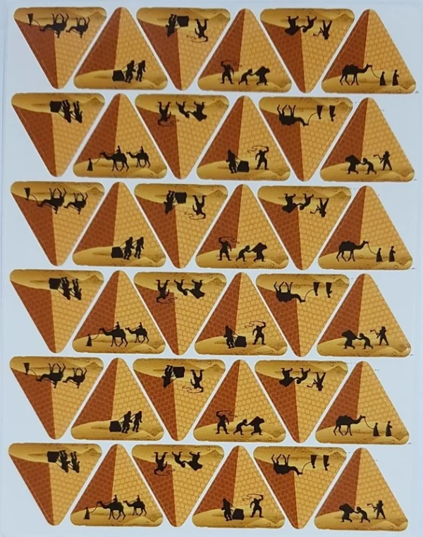 מדבקות פסח פרמידות, 10 דף